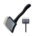 thumbnail image 1 of Metal Pet Grooming Comb - Stainless Steel Needles, Wooden Handle, Detangles Knots, for Dogs Cats, 1 of 1