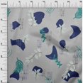 thumbnail image 3 of oneOone Cotton Poplin Light Gray Fabric Abstracts Fabric For Sewing Printed Craft Fabric By The Yard 56 Inch Wide, 3 of 5