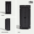 thumbnail image 4 of Fittes Flush Floor Vent [Lite], ABS Plastic HVAC Air Return Register Cover, Customizable Adjustable Airflow Solution for Home Floor, Damper Included – 3"x10" – Matte Black, 4 of 15