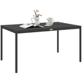 thumbnail image 1 of Outsunny Table à Manger d'Extérieur avec Cadre en Aluminium, Table de Jardin, Gris Foncé, 1 of 10