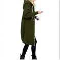 thumbnail image 4 of Veste à Capuche Longue en Polaire à Fermeture Éclair pour Femmes Grande Taille, 4 of 5