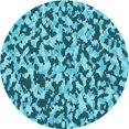 thumbnail image 1 of Ahgly Company Machine Washable Indoor Round Transitional Teal Green Area Rugs, 3' Round, 1 of 7