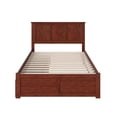 thumbnail image 3 of Leo & Lacey Madison Full Wood Platform Bed and Storage Drawers in Walnut, 3 of 10
