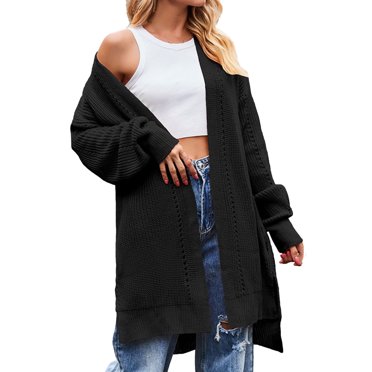 CEHVOM Women Casual Knits Long Sleeve Sweater Coat Color Women's Cardigan Clearance