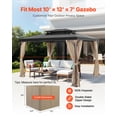 thumbnail image 2 of VEVOR Rideau d'Intimité pour Pavillon 12 Pieds x 10 Pieds x 7 Pieds Rideaux de Pavillon Imperméables Kaki, 2 of 9