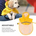 thumbnail image 4 of Dog Rain Jacket, Pet Raincoat Hooded Comfortable Reflective Light Weight  for Outdoor for Camping, 4 of 7