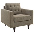 thumbnail image 1 of LexMod Empress Upholstered Armchair in Oatmeal, 1 of 5