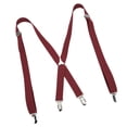 thumbnail image 2 of Mens Suspenders, Simple Design Wide Applicability Mens Dress Suspenders Comfy Fit  For Outdoor For Work For Wedding Wine Red, 2 of 8