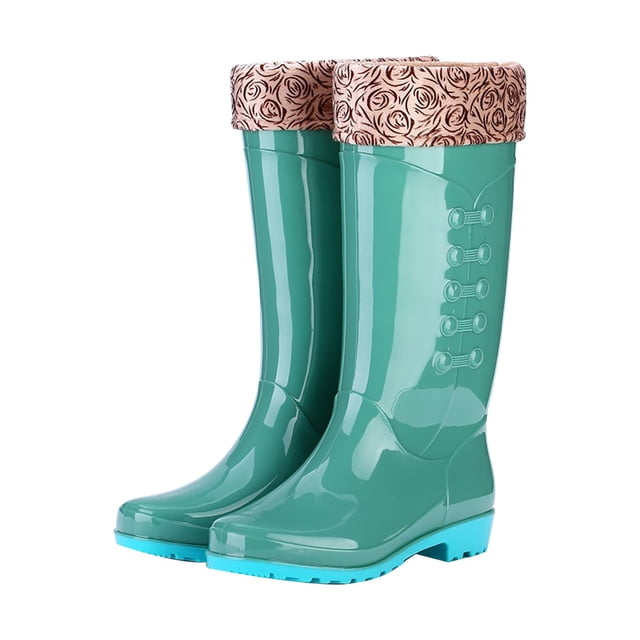 Adult High-top Non-slip And Waterproof Rain Boots With Velvet And Wear-resistant