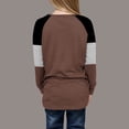 thumbnail image 4 of Posijego Girls Striped Long Sleeve Shirts Kids Round Neck Color Block Tunic Tops Spring T-Shirts Size 4-14 Years, 4 of 6