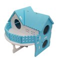 thumbnail image 1 of fastboy Ample Space Exquisite Craft Hamster Villa House For Small Pets Durability Villa House Small Pet Blue, 1 of 6