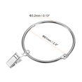 thumbnail image 2 of Unique Bargains Curtain Rings with Clips, 20pack Drapery Curtain Clip Rings, 2.5 Inch Curtain Clip Rings Hooks (Silver), 2 of 5