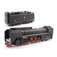 thumbnail image 3 of Lubelski 2Pcs 1/87 Retro Steam Train Locomotive Carriage Pull Back Music LED Kids Toy, 3 of 8