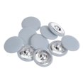 thumbnail image 1 of Unique Bargains 10pcs 40L Fabric Cloth Covered Button 25mm Round Metal Shank Sewing Buttons for Suits Dress Blouses, Light Blue, 1 of 5