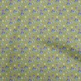 thumbnail image 1 of oneOone Velvet Olive Green Fabric Floral Sewing Material Print Fabric By The Yard 58 Inch Wide, 1 of 5