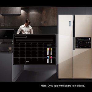 Stickers Frigidateur de tableau magnétique à sec Calendrier de la carte Réfrigérateur de tableau blanc Table de cuisson blanche pour horaire mensuel hebdomadaire Planificateur quotidien à faire Liste