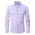 thumbnail image 1 of Chemise à Manches Longues Homme Chemise Habillée à Manches Longues pour Hommes Coupe Régulière Décontractée Boutonnée Unie à Manches Longues Col Rabattu Blouse et Chemise Homme Chemise à Manches Longues Homme Chemises à Manches Longues, 1 of 3