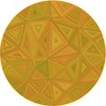 thumbnail image 1 of Ahgly Company Tapis d'Intérieur Ronds Transitionnels Orange Lavables à la Machine, 6 Pieds Rond, 1 of 7