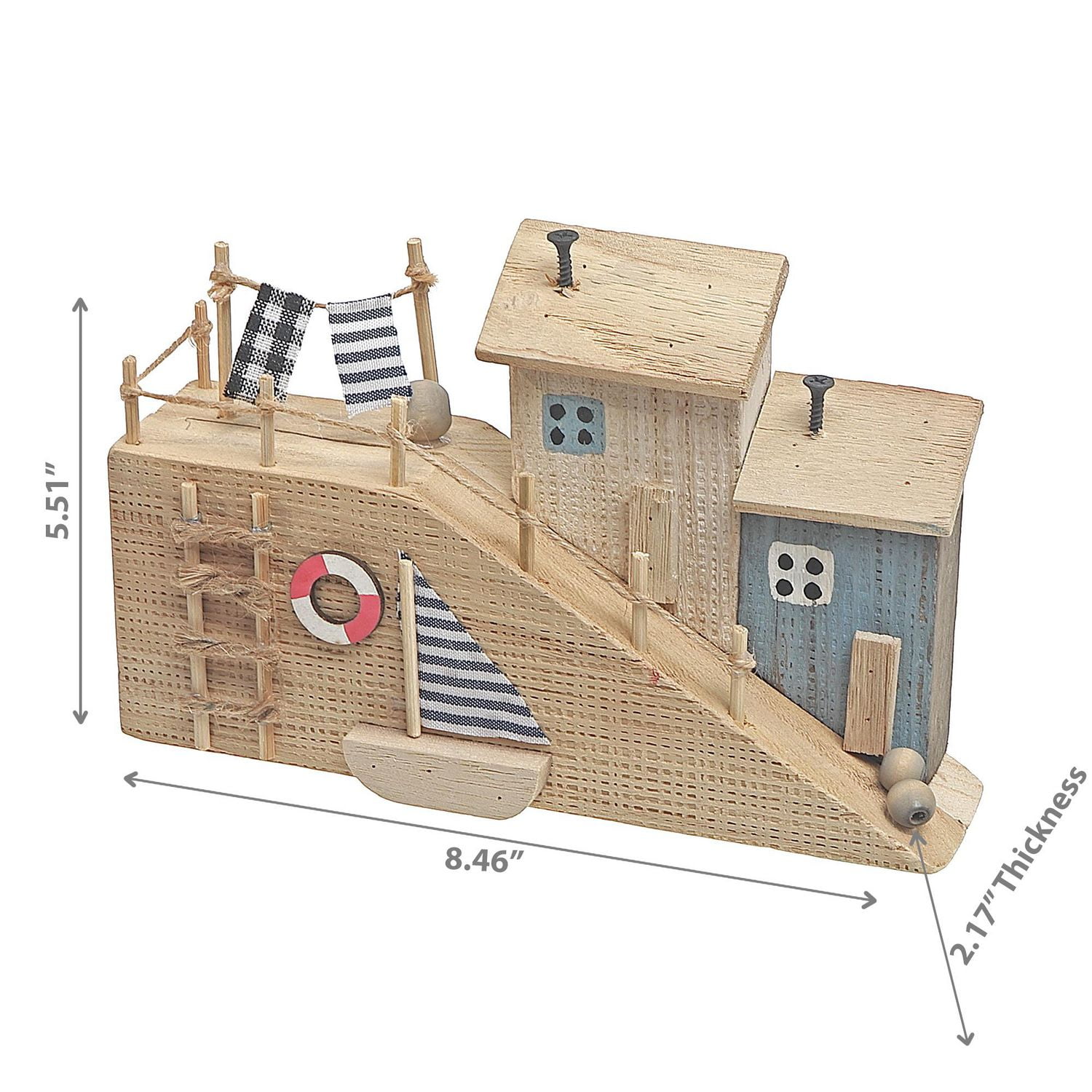 Maisons À Double Décoration En Bois Au Bord De L'Eau
