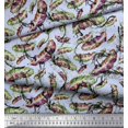 thumbnail image 2 of Soimoi Poly Georgette Fabric Leaves & Texture Print Fabric by The Yard 52 Inch Wide, 2 of 2
