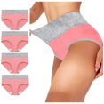 thumbnail image 1 of pxiakgy sous-Vêtements pour Femmes bikini Couleur Femmes patchwork Culottes Slips Culottes Unies Rose Vif + l, 1 of 9