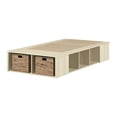 thumbnail image 2 of South Shore Avilla Twin Storage Platform Bed with Wicker Baskets, in Bleached Oak, 2 of 14