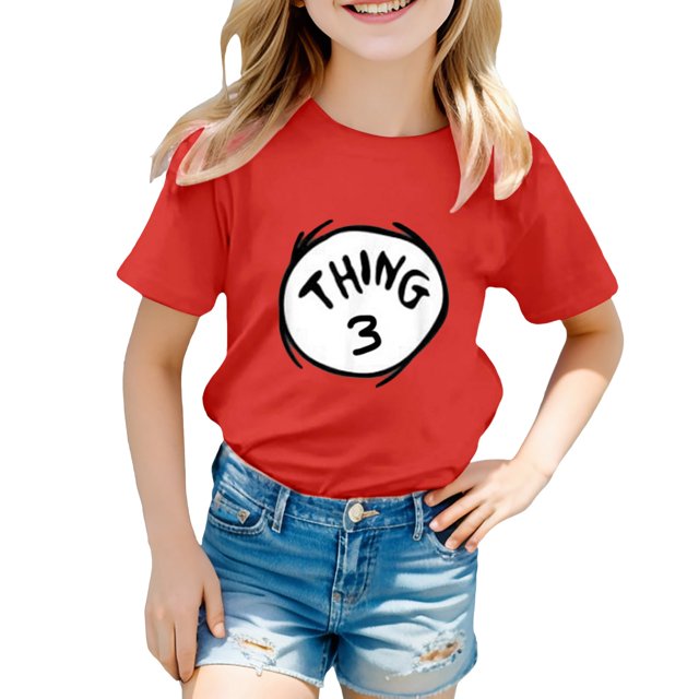 Petit Garçon Lettre Chose Garçon Chemise 1 Jeunesse Rouge Col Rond Garçon Hauts Col Manches Courtes T Tout-Petit Garçon Hauts Chemise