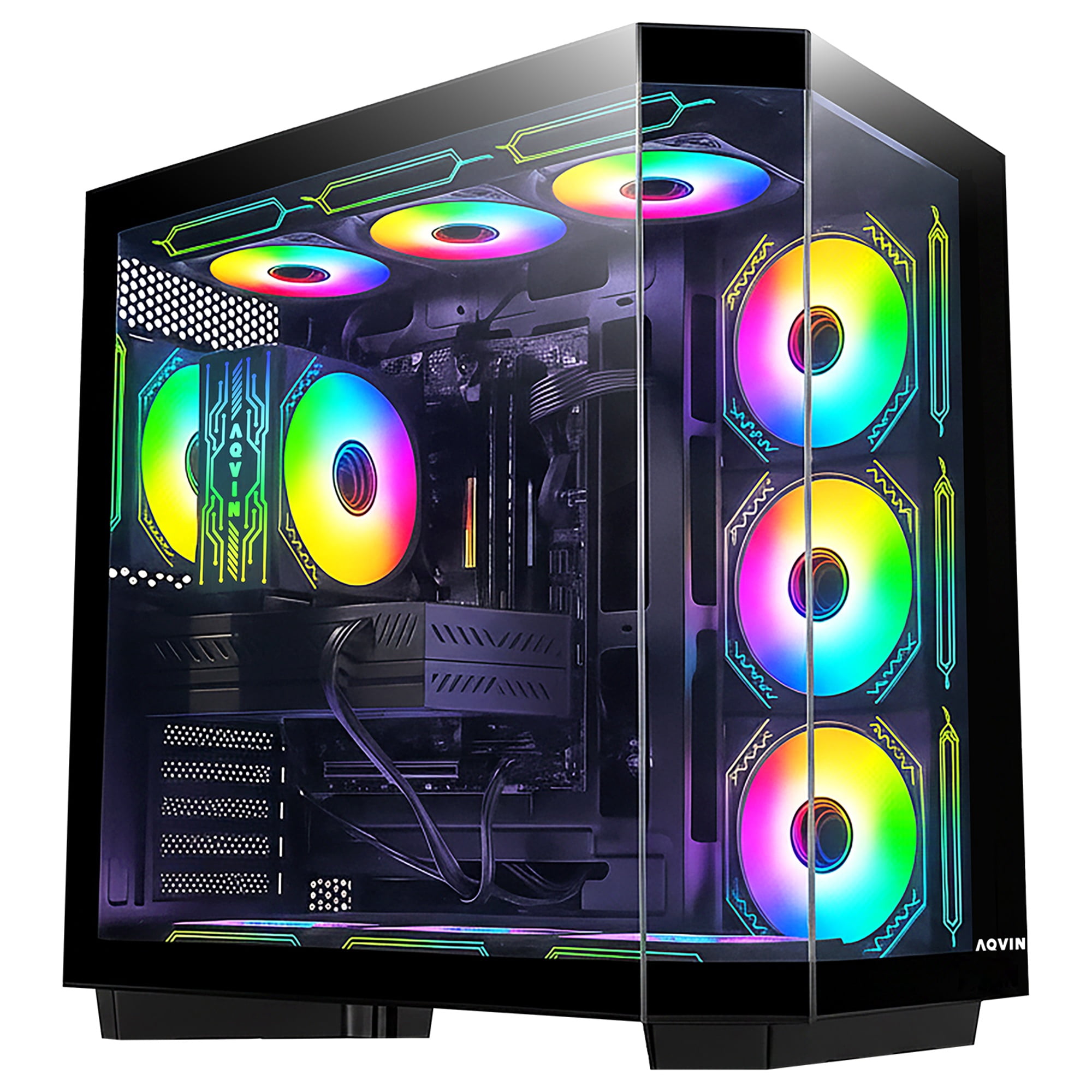 Gaming PC AQVIN Ignite Tower - Intel Core i5 Processor up to 4.30 GHz 16GB DDR4 RAM 1TB NVMe SSD GeForce RTX 5050 8GB HDMI RGB Keyboard Mouse Windows 11 WIFI - Only at Best Buy