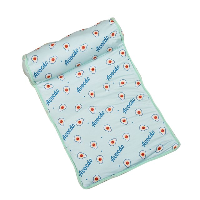 Pet Cooling Mat, Ice Silk Comfortable Pet Cooling Mat Bed Washable With Pillow For Small Medium Dogs For Summer