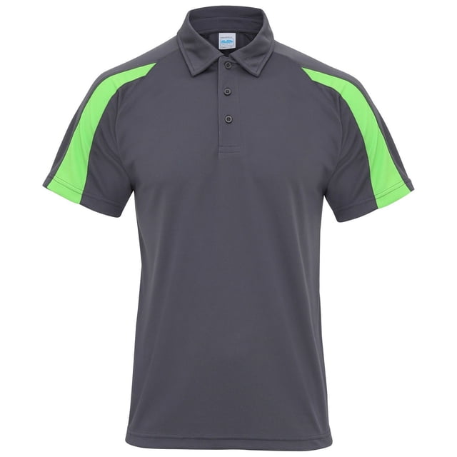 AWDis Just Cool Mens Short Sleeve Contrast Panel Polo Shirt