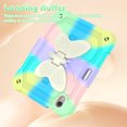 thumbnail image 2 of Case for iPad Mini 7 A17 Pro 2024/Mini 6 2021 8.3 Inch 7th/6th Gen with Butterfly Stand, Protective Tablet Cover with Pencil Holder Shoulder Strap for Kids Girls, Colourful Green, 2 of 7