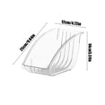 thumbnail image 3 of Transparent PET Kitchen Organizer Tray | Layered Storage Rack for Dishes & Lids, Countertop & Cabinet Use | Space-Saving, Sturdy, 9.8 x 5.5 x 4.7 in, Clear, Easy-Access Handle, 3 of 6