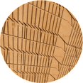 thumbnail image 1 of Ahgly Company Tapis d'Intérieur Lavable à la Machine, Carré, Transitionnel, Bière Orange, Tapis de Zone, 3 Pieds Carré, 1 of 7