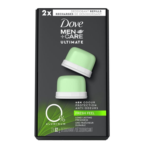 Dove Men+Care Refillable Deodorant Fresh Feel, 2x 32 g