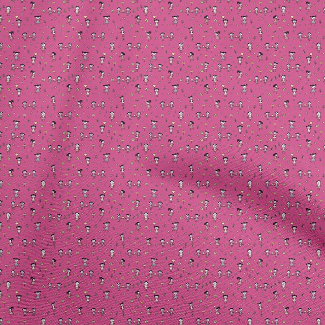 oneOone Viscose Chiffon Pink Fabric Random Fabric For Sewing Printed Craft Fabric By The Yard 42 Inch Wide