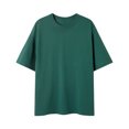 thumbnail image 1 of AherBiu Plus Size T Shirts for Man Crewneck Cotton Soft Tees Casual Summer Solid Color T-Shirts, 1 of 3