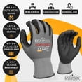 thumbnail image 2 of LINCONSON 12 pack Safety Performance Series Construction Mechanics Work Gloves (Large, Grey), 2 of 7