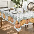 thumbnail image 4 of Fall Tablecloth 60x84 Inch Rectangular, Thanksgiving Autumn Harvest Orange Pumpkin Buffalo Plaid Table Cover for Party Picnic Dinner Decor, 4 of 5