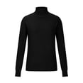 thumbnail image 3 of Chbgutlmr Chandails pour Femmes Raglan à Manches Longues Col Montant Ample Décontracté Chandail à Enfiler Automne Hiver Col Roulé Hauts Chandail, 3 of 6