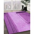 thumbnail image 3 of Ahgly Tapis Rectangulaire Lavable en Machine Intérieur Transitionnel Violet Violet, 2 Pieds x 5 Pieds, 3 of 7