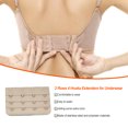 thumbnail image 4 of stanreset Extension Strap Bra Extenders Buckle 4 Hook Breathable Practical Accessories Adjustable Replacement 3 Rows Underwear deep flesh, 4 of 5