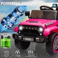 thumbnail image 2 of 12V Kids Ride On Truck Car, Battery Powered Electric Vehicles with Remote Control, Spring Suspensions, 3 Speeds, LED Lights, Music, MP3, Ride On Toy Car for Children Toddles Boys Girls, 2 of 9