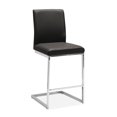thumbnail image 1 of Topline Home Furnishings Black Leather Floating Counter-height Chair, 1 of 4