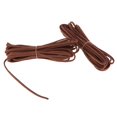 thumbnail image 4 of TISHITA 2pcs 3mm Flat Leather Braiding String 5 Yards Dark Brown, 4 of 7