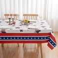 thumbnail image 1 of 4th of July 60x120 Tablecloth Rectangle Patriotic Memorial Day American Flag Stars Table Cloth - Oblong Polyester Independence Day Table Cover Washable Waterproof for Party Picnic Dinner Décor, 1 of 7