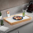 thumbnail image 4 of Arlo Plateau-déjeuner avec Dessus Rabattable et Support pour Téléphone, Fini Naturel et Blanc, 4 of 11