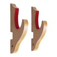 thumbnail image 4 of jifeng Wall Mount Display Stand, Display Hanger, Bamboo, Velvet Padded Hook Wall Display Rack for Flute Tanto 1 Tier, 4 of 9