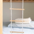 thumbnail image 1 of YOSADIER 1Set Bunk Ladder for Dorm with Wooden Round Logs and Cotton Rope for Families and Students Use, 1 of 8