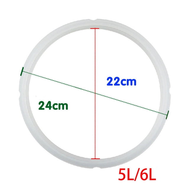 Bague de Remplacement d'Étanchéité en Silicone pour Autocuiseur 5-6 L 22*24 cm. une Bague en Silicone Translucide avec un Diamètre Intérieur de 22 cm et un Diamètre Extérieur de 24 cm, Conçue pour les Autocuiseurs 5-6 L. Fabriquée en gel de Silice durable pour une installation Facile et un Ajustement Sécuritaire.