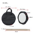 thumbnail image 2 of 10-Inch Drum Practice Pad with Drumsticks Carrying Bag for Training, 2 of 7